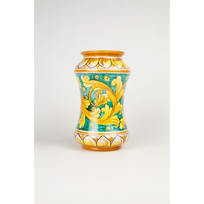 Vaso albarello in ceramica di Caltagirone H25 cm