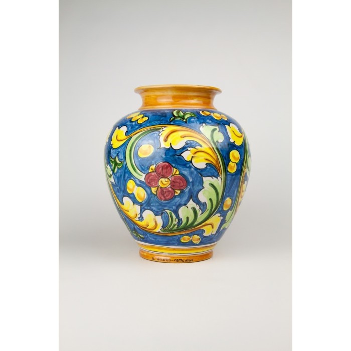 Vaso orcio in ceramica di Caltagirone H30 cm