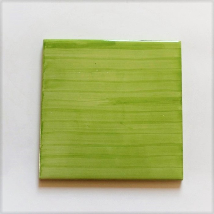 Piastrella pennellata in Ceramica Verde Chiaro