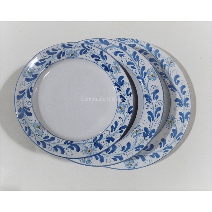 Servizio piatti da tavola in ceramica di Caltagirone  3pz